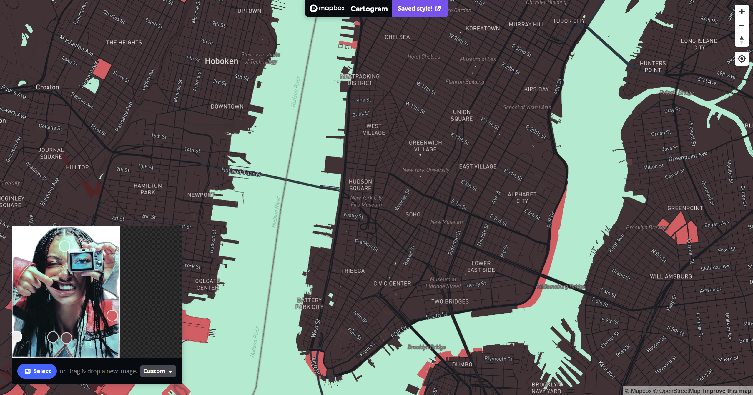 Exploration using mapbox's cartogram tool